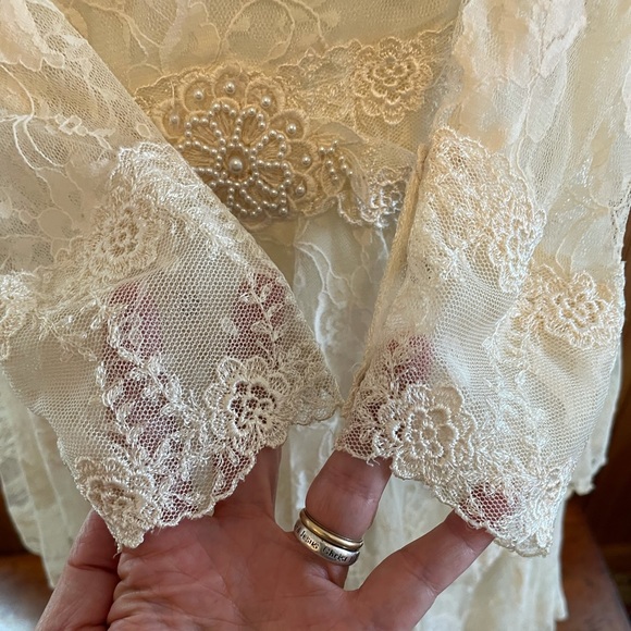 1930’s  Lace Wedding-dress, Downton Abby Style - Picture 9 of 16